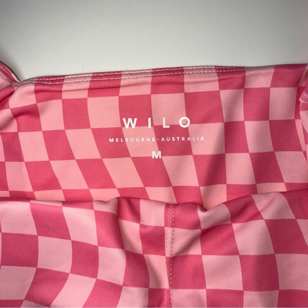 Wilo the Label Pink Checkered Sports Bra Size M - Picture 5 of 8